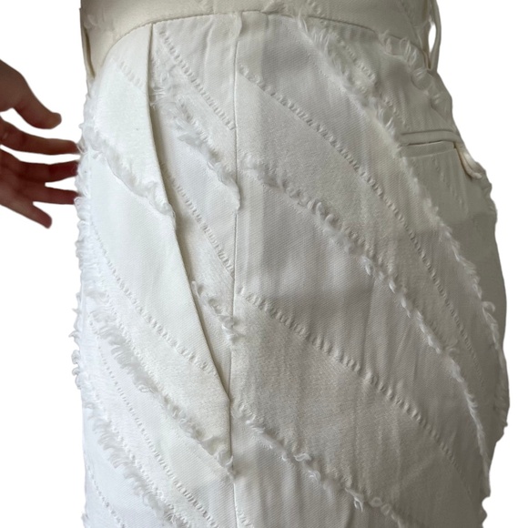 Zadig &Voltaire Ecru Jacquard Fringe Pants /SzFr36/US4 ret $498 NWT! EPIC🔥🎁 - Picture 5 of 9